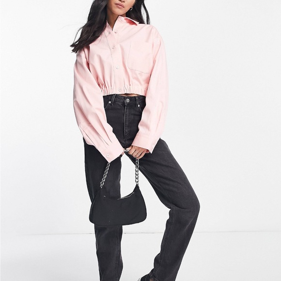 ASOS Cropped Shirt Shacket - US10 - New - Picture 3 of 4